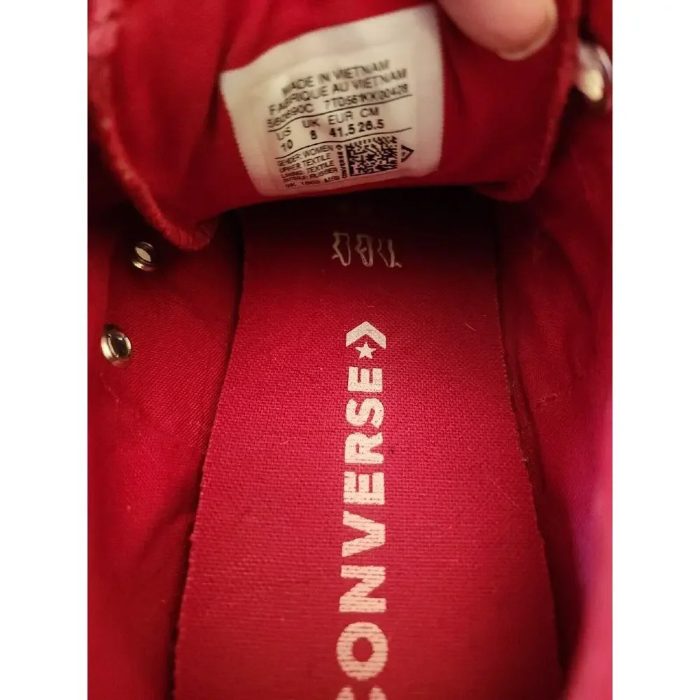 Converse Allstars Shoes Gym Red Gold White 560690C Womens 10 Fast Ship
